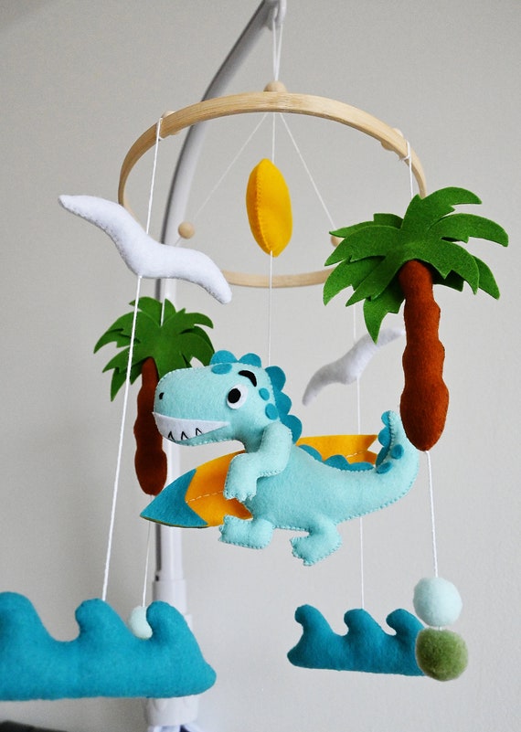 Ocean Crib Mobile / Dinosaur, Surfer image