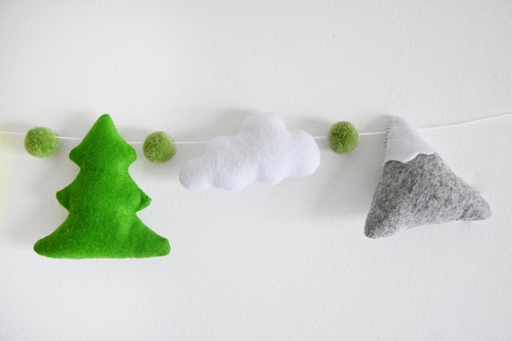 Personalised Nursery Decor Name Garland / Felt Decorations image