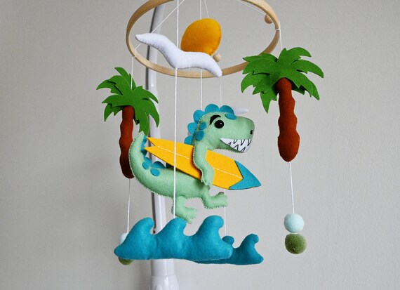 Ocean Crib Mobile / Dinosaur, Surfer image