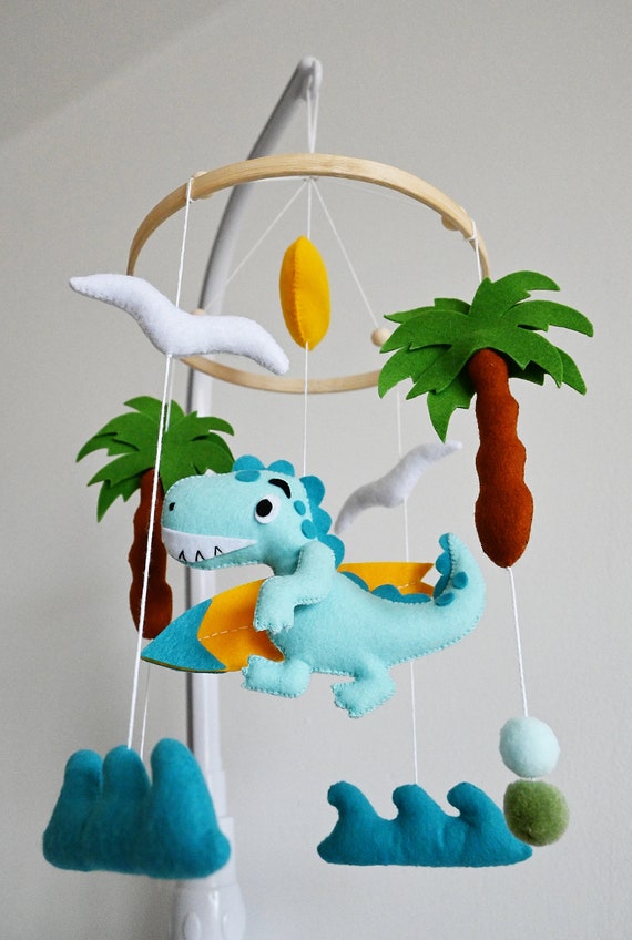 Ocean Crib Mobile / Dinosaur, Surfer image