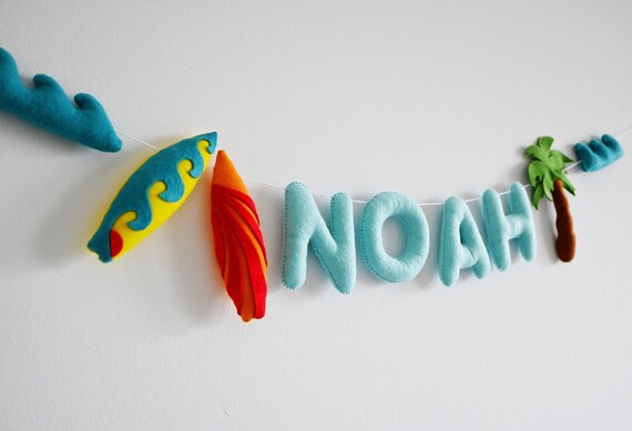 Personalised Nursery Decor Name Garland / Felt Decorations image