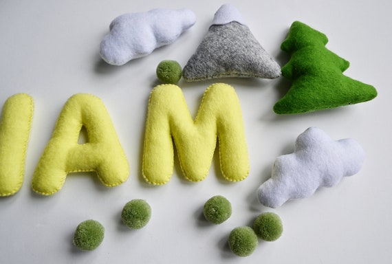 Personalised Nursery Decor Name Garland / Felt Decorations image