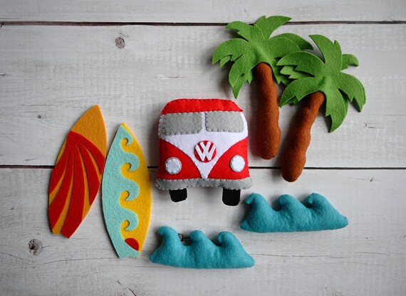 Surfing Nursery Decor Garland / Ocean Felt Decorations image