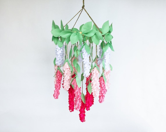 Floral Crib mobile / Pink wisteria image