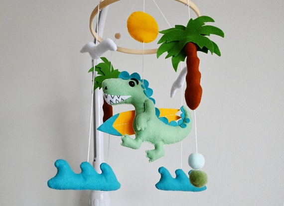 Ocean Crib Mobile / Dinosaur, Surfer image