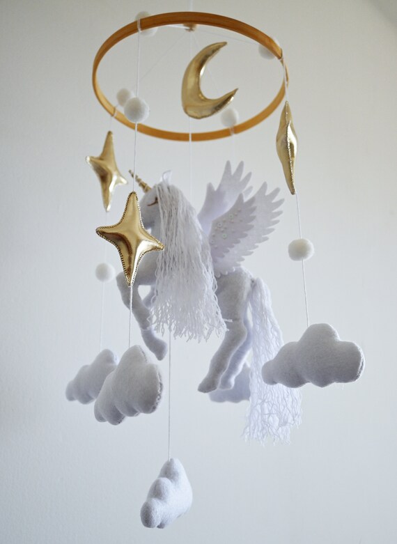 Horse Crib Mobile / Unicorn, Pegasus image