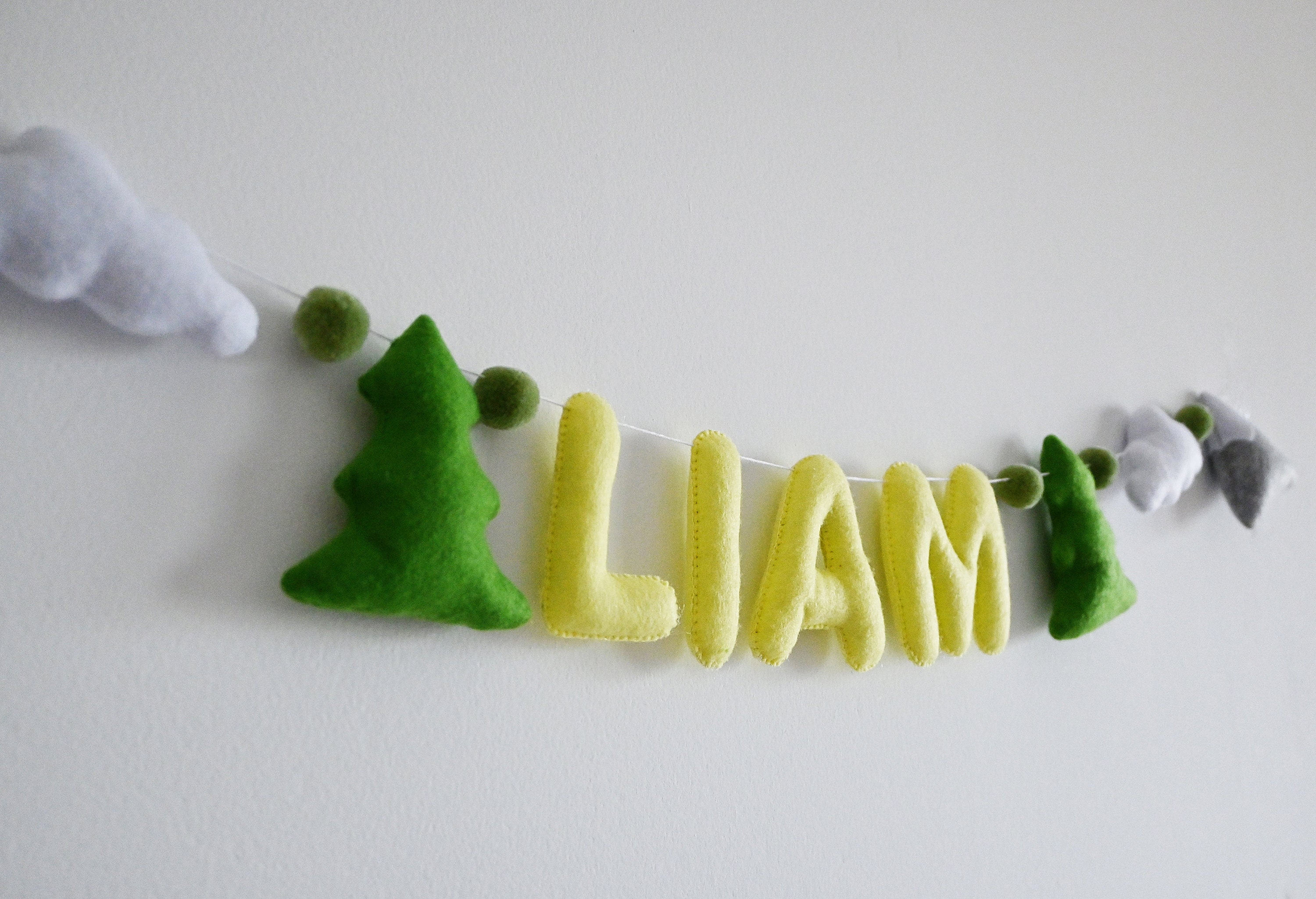 Personalised Nursery Decor Name Garland Handmade Felt Etsy