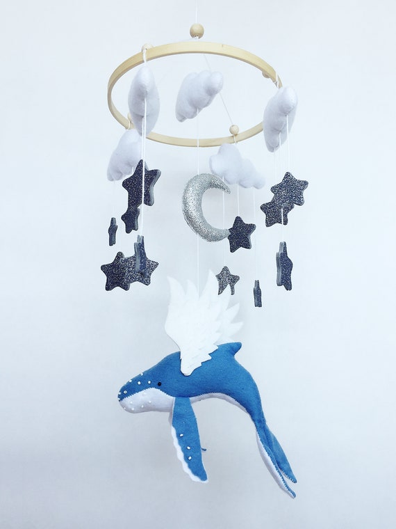 Ocean Crib Mobile / Winged while image