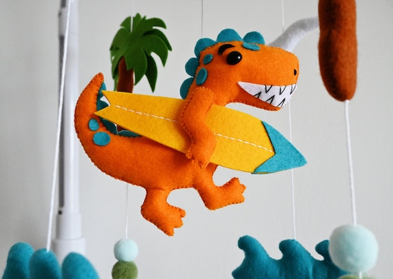 Ocean Crib Mobile / Dinosaur, Surfer image