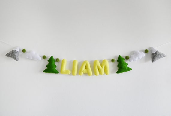 Personalised Nursery Decor Name Garland / Felt Decorations image
