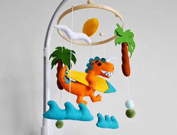 Ocean Crib Mobile / Dinosaur, Surfer image