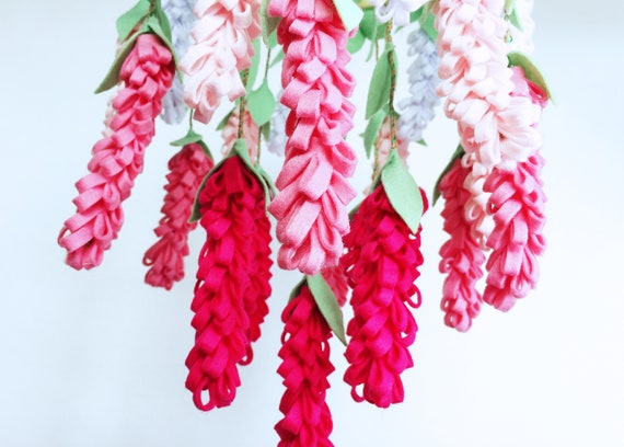Floral Crib mobile / Pink wisteria image