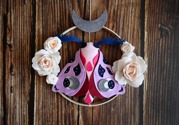 Moth Felt Decoration / Butterfly Wall Decor image