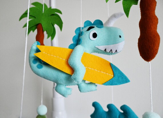 Ocean Crib Mobile / Dinosaur, Surfer image