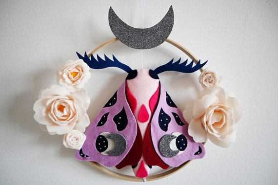 Moth Felt Decoration / Butterfly Wall Decor image