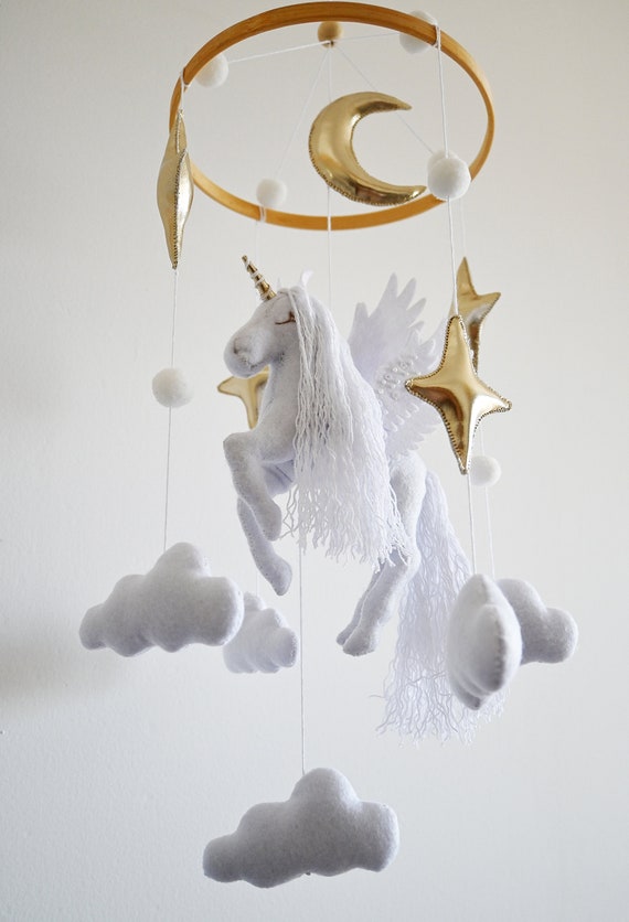 Horse Crib Mobile / Unicorn, Pegasus image