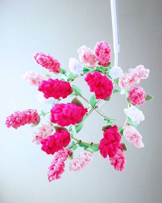 Floral Crib mobile / Pink wisteria image