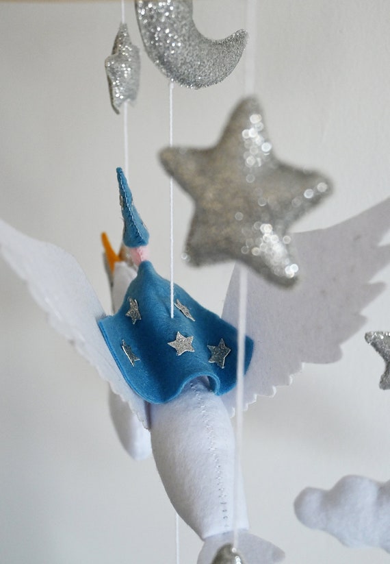 Crane crib mobile / Swan and Wizard image