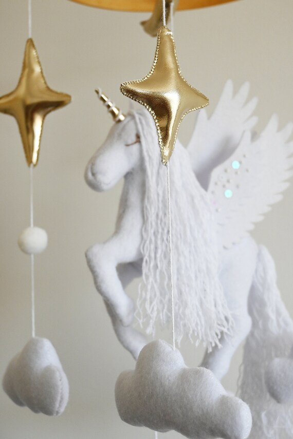 Horse Crib Mobile / Unicorn, Pegasus image