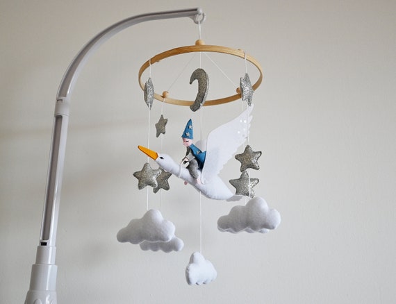 Crane crib mobile / Swan and Wizard image