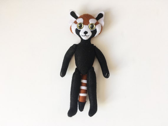 Sir Red Panda Felt Doll / Stuffed Toy with Clothes image