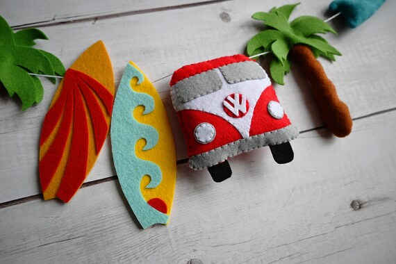Surfing Nursery Decor Garland / Ocean Felt Decorations image