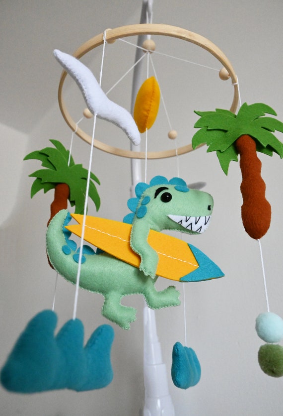 Ocean Crib Mobile / Dinosaur, Surfer image