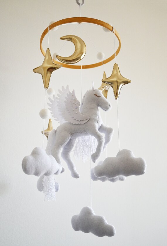Horse Crib Mobile / Unicorn, Pegasus image