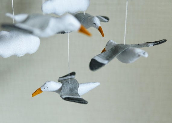 Ocean crib Mobile / Seagull Bird image