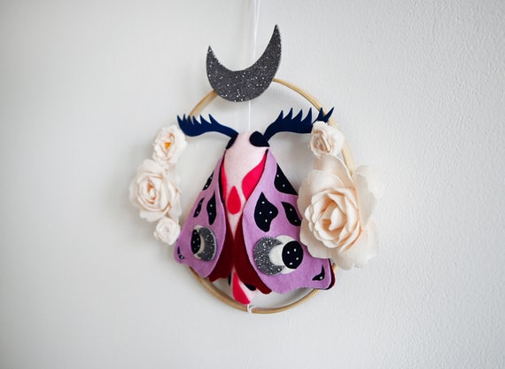 Moth Felt Decoration / Butterfly Wall Decor image
