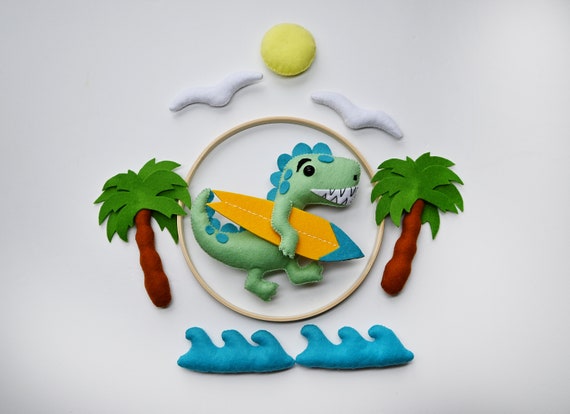 Ocean Crib Mobile / Dinosaur, Surfer image