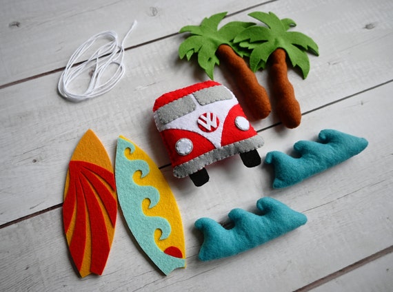Surfing Nursery Decor Garland / Ocean Felt Decorations image