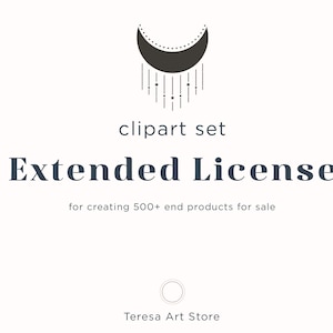 Extended License Clipart set 1 Product,Unlimited Commercial License - Teresa Art Store