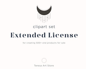 erweiterte Lizenz Clipart-Set 1 Produkt, unbegrenzte kommerzielle Lizenz - Teresa Art Store