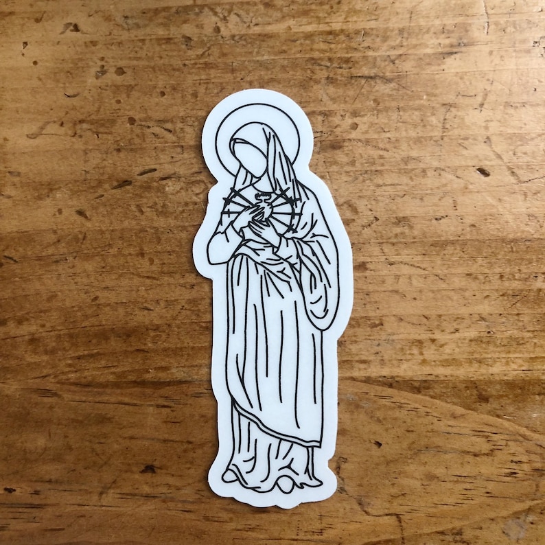 Our Lady of Sorrows Clear Sticker image 0