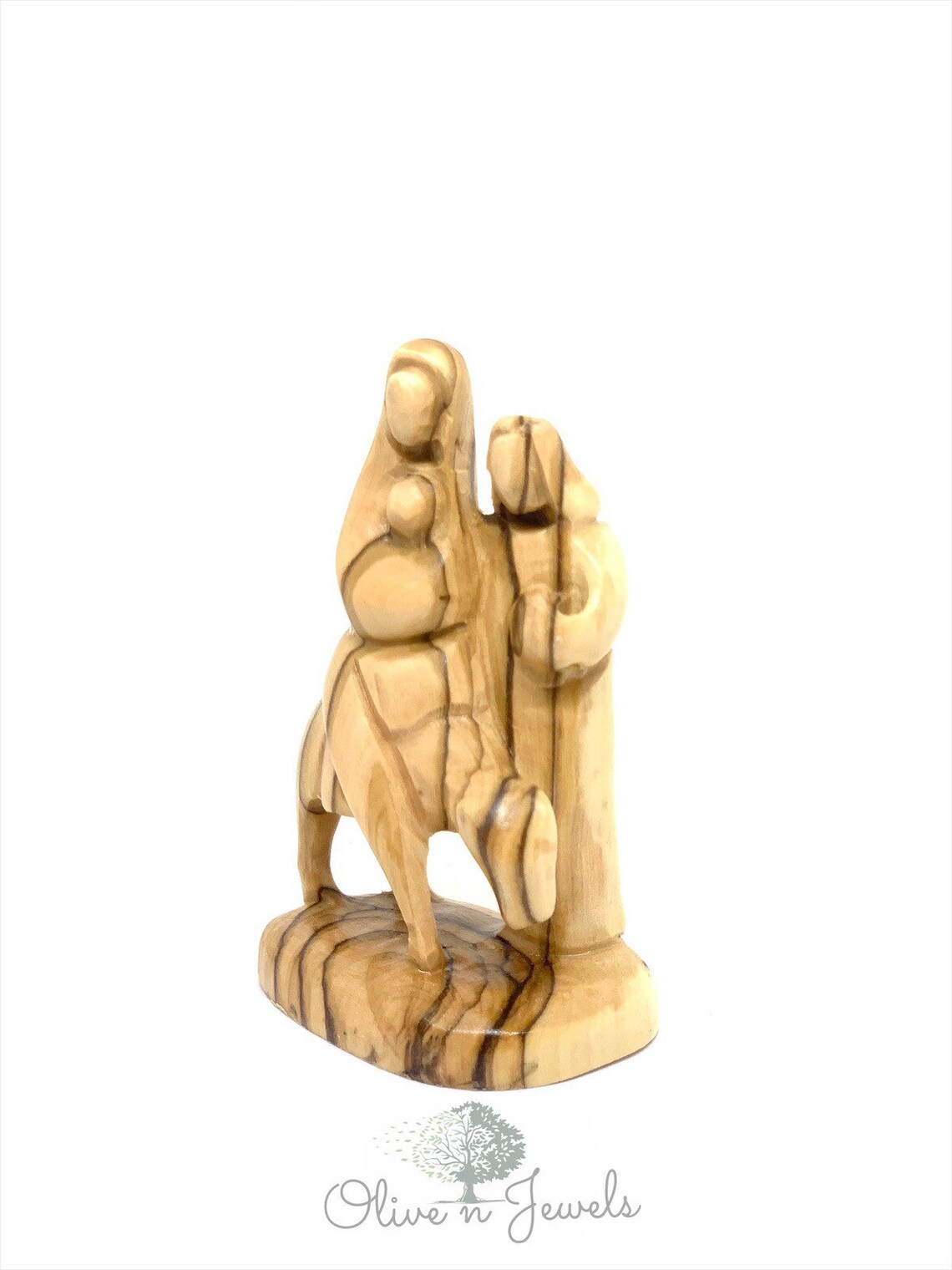 Hand Carved Flight To Egypt Biblical Figure From Grade A Olive Etsy