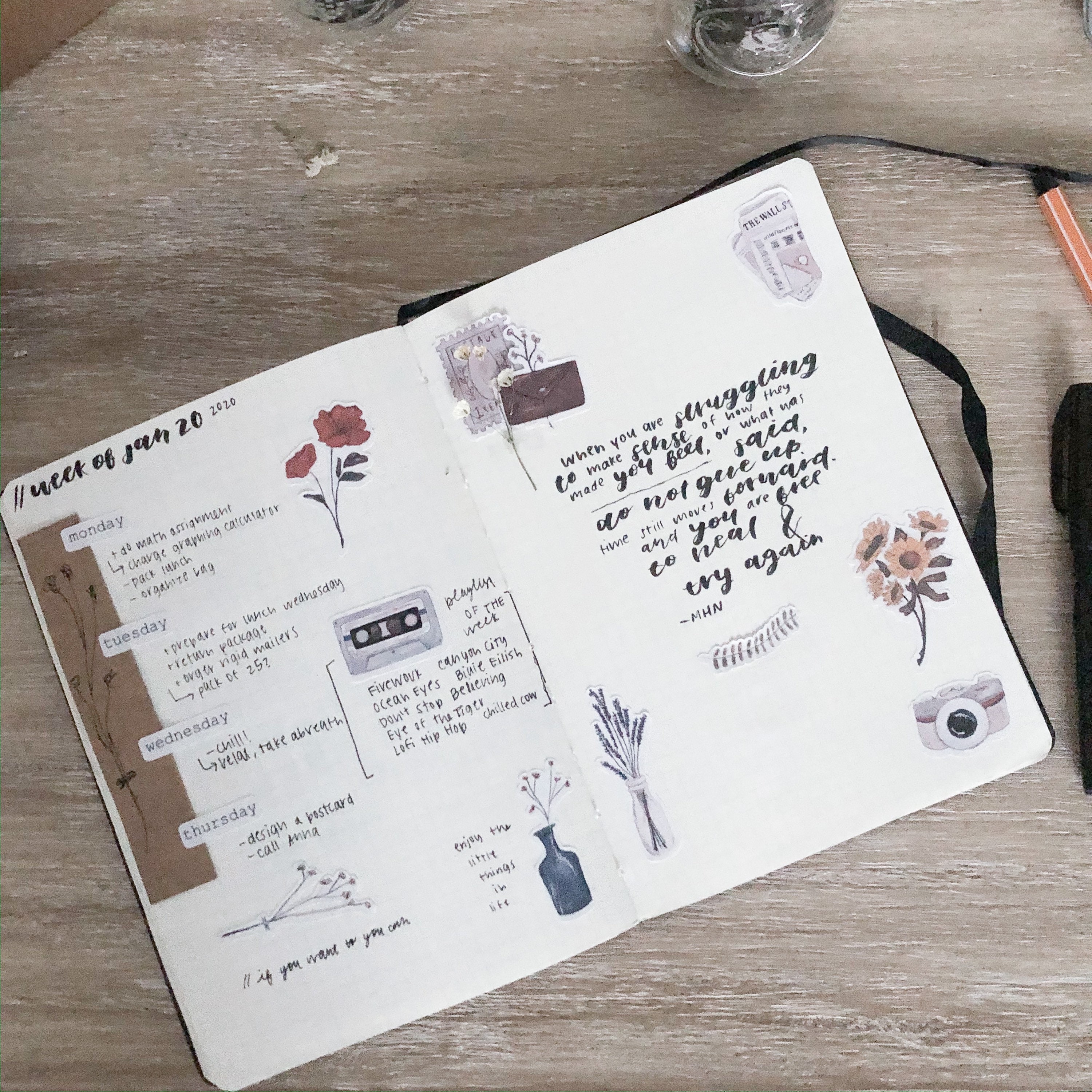 Planner Sticker Sheet for a Journal Planner Notebook | Etsy