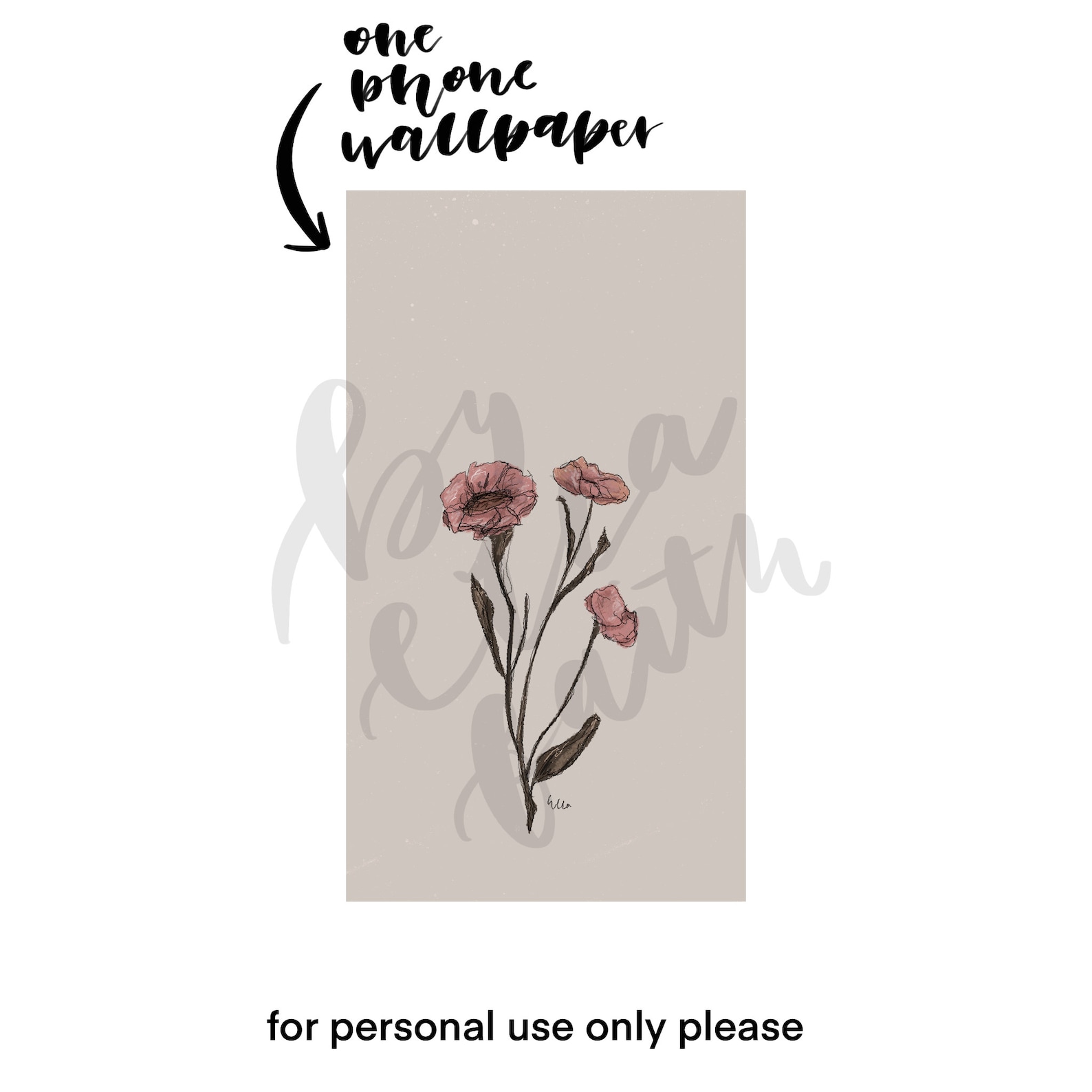 Wildflower Phone Wallpaper Wallpaper for Iphone Android | Etsy