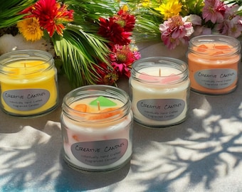 Handcrafted Fruity Fragranced Candles: Buy 3 or more for extra 25% off !!