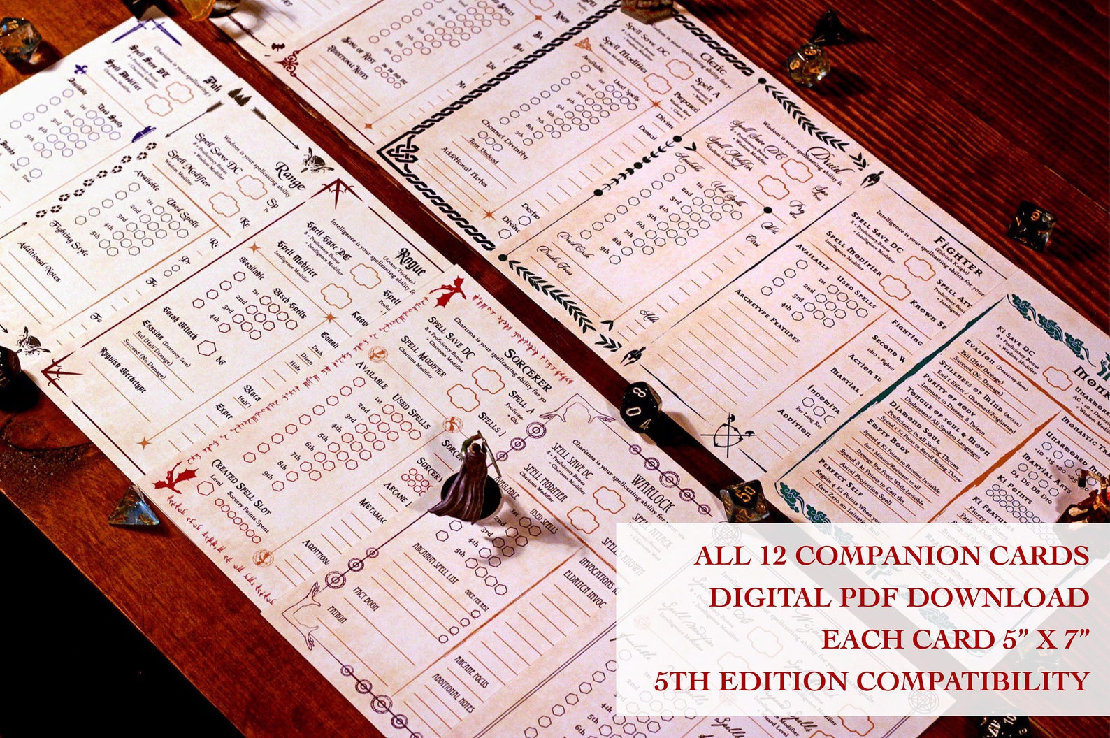 Companion Cards 5e Digital Download All Classes | Etsy