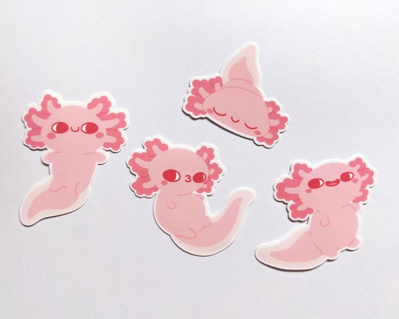 Sticker Axelo Axolotl Sticker Pack, Glossy Vinyl Die-cut Stickers - Etsy Canada