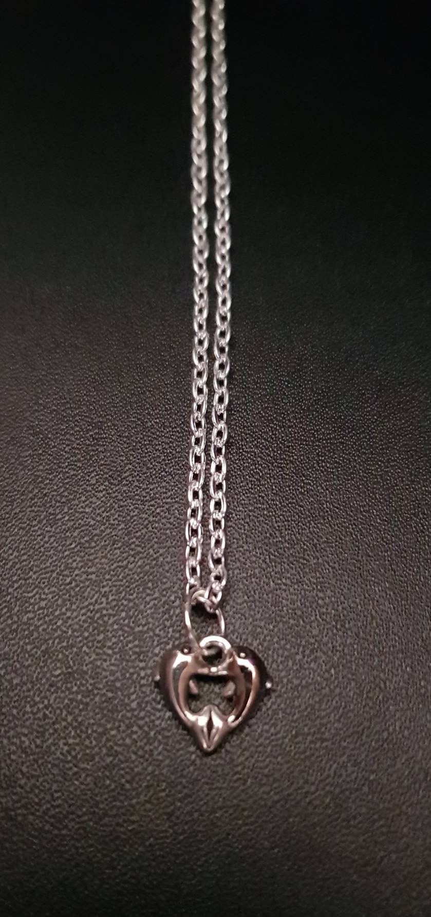 Handmade Dolphin Love Heart Necklace Keyring. Valentine's | Etsy