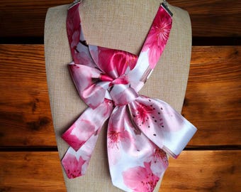 Handcrafted Floral Necktie Necklace: Women's Statement Jewelry