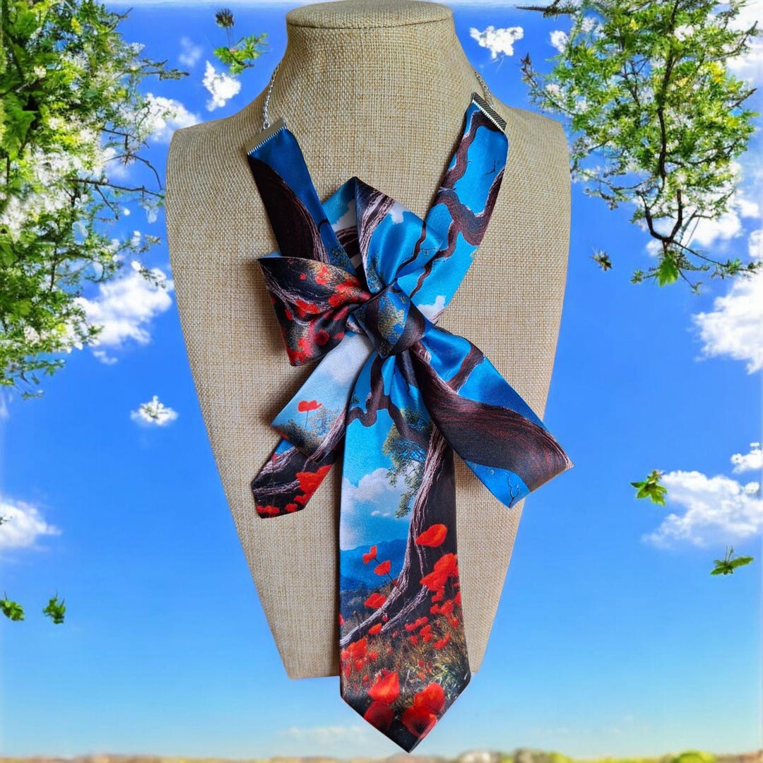 Handmade Necktie Necklace: Women's Tie Neck Statement Piece - Etsy