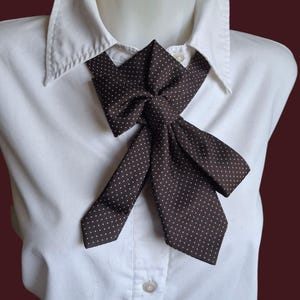 Brown Necktie Necklace for Women - Handmade Tie Style - Unique Fashion Accessory - Perfect Gift for Her
