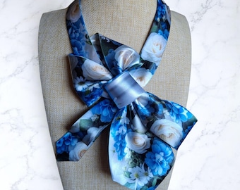 Handcrafted Floral Necktie Necklace – Statement Jewelry