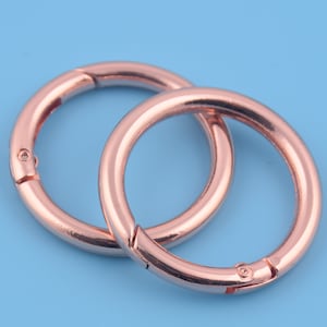 1.25&quot;(32mm Inner) Rose Gold Spring O Ring Spring Hook Open Spring Hook Spring Connecting Ring Clutch Connection Ring Bag Accessory