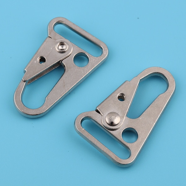 1“(25mm Inner)Metal Silver Spring Snap Hook Triangle Sling Clip Push Gate Quick Release Carabiner Key chain Tactical Bag Accessories