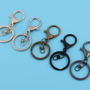 1&quot;(25mm Inner) Keyring With Lobster Swivel Clasp Key Hook Chain Keychain Hook Keyring Clasp Charms Keychain Jewelry Making Finding