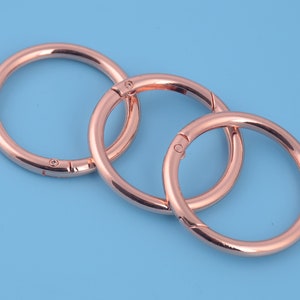 1.5&quot;(38mm Inner) Rose Gold Spring O Ring Spring Hook Open Spring Hook Spring Connecting Ring Clutch Connection Ring Bag Accessories